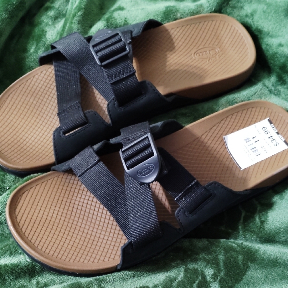 Chaco Dual Strap Black and Brown Sandals